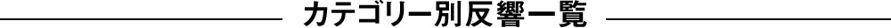 カテゴリー別反響一覧 