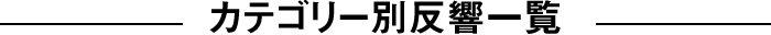 カテゴリー別反響一覧 