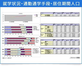 就学状況・通勤通学手段・居住期間人口
